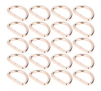 HEEPDD Anelli di Ferro D, 20 Pezzi Struttura Stabile Elegante Aspetto di Ferro D Anelli Metallici Lucente (Oro 4x38x23mm)