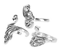 HEEPDD Anello Ad Anello Regolabile per Uncinetto con Portafilo in Ottone per Lavori a Maglia e Tessitura, Portafilo per Lavori a Maglia e Tessitura, Set da 3 Pezzi, Portadito per Progetti Fai da Te e