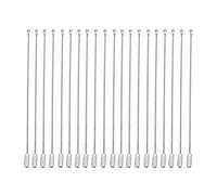 HEEPDD Anello di Tastiera del Filo, Acciaio Inossidabile da 20 Pcs Facile da Installare la Catena della Chiave Cavo per Tag per Bagagli Appesi o Etichette ID