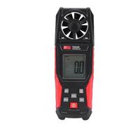 HEEPDD Anemometro Digitale, Misuratore di velocità del Portatile con Misurazione della Temperatura da 0,3 a 67 mph da 32 a 113 ° F per attività Esterne HVAC Flying