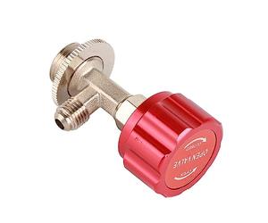 HEEPDD Apribottiglie per Refrigerante Lega di Alluminio di qualità Premium Rubinetto per Refrigerante R134a Installazione Semplice Strumento Resistente Rosso Argento 2,8 Pollici