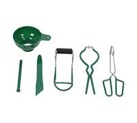 HEEPDD Apriscatole Set di Imbuti per Conserve Set di Accessori con Imbuto Pinza per Popper a Chiave per Barattoli Sollevatore per Coperchio Magnetico per la Produzione Domestica Kit di Conserve da 6