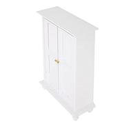 HEEPDD Armadio a Doppia Porta del Guardaroba per Bambole in Legno per Decorazioni per la Camera da Letto 1:12 Accessorio per la Casa delle Bambole