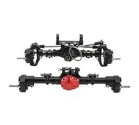 HEEPDD Assi del Portale Imposti con Guscio in Lega di Alluminio per Assiale SCX10 I III 90046 90047 1/10 Car AUR RC Front Revoca Kit di Bloccaggio Differenziale Posteriore CNC (Black)