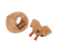 HEEPDD Bambola Completo per Bambola Bretelle Marroni Pantaloni e Cappello a Secchiello, Abiti Eleganti e Mutevoli per Collezionismo di Bambole da 17 Cm, Abbigliamento di Peluche