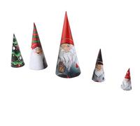 HEEPDD Bambola Impilabile Nana di Natale Decorazioni per l'albero di Natale, 5 Pezzi Ornamenti per Bambole Impilabili per Decorazioni Natalizie Feste di Nozze Ornamenti da Giardino (300g con