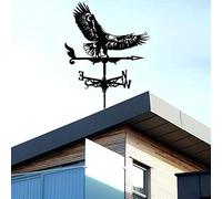 HEEPDD Banderuola da Tetto, Banderuola retrò in Acciaio Inossidabile, Decorazione per Fattoria, Indicatore di Direzione del per Giardino, Patio e Tetto (Aquila calva #55)