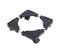 HEEPDD Base Mobile, Supporto per Frigorifero Regolabile con Ruote per Distributore D'Acqua per Lavatrice Elettrodomestico, Capacità di Carico Pesante di 100 Kg (BLACK)