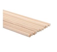 HEEPDD Bastoncini Artigianali in Legno di Betulla Naturale, 10 Pezzi, Lunghezza 30 Cm, Spessore 0,8 Cm, per Progetti Fai da Te e necessità Quotidiane di Costruzione di Modelli (5MM*30CM)