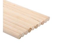 HEEPDD Bastoncini Artigianali in Legno di Betulla Naturale, 10 Pezzi, Lunghezza 30 Cm, Spessore 0,8 Cm, per Progetti Fai da Te e necessità Quotidiane di Costruzione di Modelli (10MM*30CM)