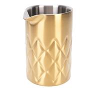 HEEPDD Bicchiere da Miscelazione in Acciaio Inossidabile da 540 Ml per Cocktail Bicchiere da Miscelazione per Barman Bicchieri Professionali con Design a Doppia Parete per Accessori (Placcato Oro)