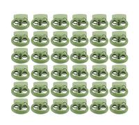 HEEPDD Blocchi del Cavo 30pcs Serrature per Cavo Coulistica in Metallo, Taglio del a Doppio Foro Multiplo Resistente per Zaino per lo Zaino, Tenda, Nan in Pizzo (GREEN)