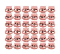 HEEPDD Blocchi del Cavo 30pcs Serrature per Cavo Coulistica in Metallo, Taglio del a Doppio Foro Multiplo Resistente per Zaino per lo Zaino, Tenda, Nan in Pizzo (PINK)