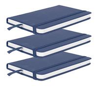 HEEPDD Blocco Note per Libri Blocco Note Aziendale in PU A6 con Cinghia Elastica, Taccuino Portatile con Copertina Rigida, 5,5 X 3, Pollici, Confezione da 3, per le necessità Quotidiane di Ufficio