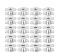 HEEPDD Bobine della Macchina per Cucire 100pcs, Bobine del Filo di Alluminio Universale Bobina Vuota per la Macchina per Cucire Piana Accessori per Macchine per Cucire industriali