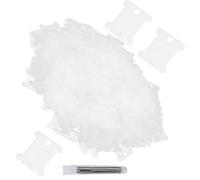 HEEPDD Bobine di Filo Interdentale in Plastica da 300 Pezzi, Bobine e Avvolgitori Smerigliati per Punto Croce, Artigianato Fai-da-te, Cucito, con Fermagli per Organizzare i Fili da Ricamo di Filo