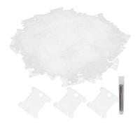 HEEPDD Bobine di Filo Interdentale in Plastica da 300 Pezzi, Tavolette di Avvolgimento Trasparenti e Satinate per Punto Croce, Artigianato Fai-da-te, Cucito, con Fermagli per