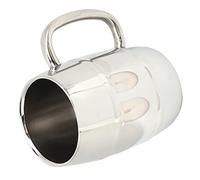 HEEPDD Boccale da Birra a Doppia Parete in Acciaio Inossidabile, Tazza da caffè da Scrivania Isolata Sotto Vuoto da 550 Ml con Manico, Altezza 12,5 Cm, Regalo per le Feste