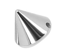 HEEPDD Borchie e Punte 200 Pezzi Borchie a Cono a Punta, Punk in Plastica per Accessori di Abbigliamento con Superficie Elettrolitica per Gioielli Artigianali in Pelle Fai da Te Scarpe Borse (SILVER)