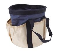 HEEPDD Borsa per Attrezzi da Giardino, Tessuto Oxford 600D, Borsa Rotonda per Attrezzi da Giardinaggio con 6 Tasche per un'organizzazione Efficiente degli e un Facile Trasporto (Blu scuro con color