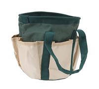 HEEPDD Borsa per Attrezzi da Giardino, Tessuto Oxford 600D, Borsa Rotonda per Attrezzi da Giardinaggio con 6 Tasche per un'organizzazione Efficiente degli e un Facile Trasporto (Verde con color