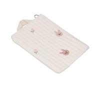 HEEPDD Borsa porta bottiglie di latte, borsa portatile per bottiglie di latte, chiusura a cerniera, in cotone, grande capacità, per donne per lo shopping (motivo coniglietto)
