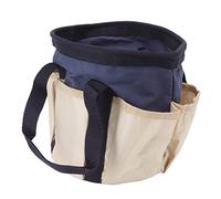 HEEPDD Borsa Rotonda per Attrezzi da Giardino, Tessuto Oxford 600D, Organizer da Giardinaggio con 6 Tasche per Giardinieri e Uso Domestico, Dimensioni 7,9 X 7,9 X,5 Pollici (Blu scuro con color