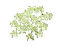 HEEPDD Bottoni in Legno con Animali da 200 Pezzi, Legno Composito di Alta qualità, Design a 2 Fori per Lavori di Cucito e Progetti Fai-da-te