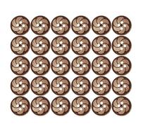 HEEPDD Bottoni per Pittura Floreale Casuale, 100 Bottoni Artigianali con Guscio di Cocco per Progetti di Cucito Fai da Te, Vari Modelli, 4 Fori, 5,5-5,9 Pollici (206)