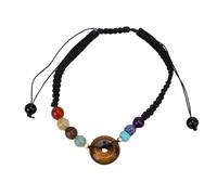 HEEPDD Bracciale in a Corda Tessuta, Elegante Cinturino in Pietra di Chakra Artigianale per Regali Ai Cari in Un Giorno Speciale Come Compleanno, Vacanza. (Eye Tigre Giallo)
