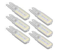 HEEPDD Bulbi a LED G9 Lampadina Dimmerabile a LED 6pcs 7w 360 ° Lampadina di Ricambio per Lampada per Mobili da Scrivania, Risparmio Energetico, Applicabile per la Lampada dell'armadio da (Bianco