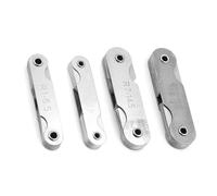 HEEPDD Calibro per Raggio in Acciaio Inossidabile 4 Pezzi, Strumento di Misurazione per Misurazioni di Raccordi Convessi Concavi R0,3-25 Mm, Perfetto per Macchinisti e Produttori di Utensili Calibro