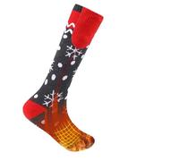 HEEPDD Calzini Riscaldati a Batteria, Calzini Termici Ricaricabili con Controllo APP, 5000mAh, Perfetti per lo Sci in Campeggio all'aperto (rosso)