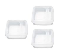 HEEPDD Cancella Contenitore di Formaggio Multipurico Multiplo Flip Lid Foot Stay Box per Frigorifero PP Scatola PP Trasparente 3pcs