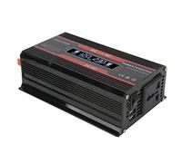 HEEPDD Caricabatteria da auto, inverter sinusoidale modificato, fusibile incorporato, doppia USB 4,2A, ricarica rapida, 300 W, protezione di sicurezza da campeggio (nero)