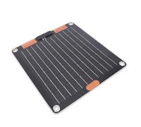 HEEPDD Caricabatterie Portatile 10 Pannelli Solari Monocristallini, Doppia Uscita Tipo C 5V 2A Leggero 15,5 Once per Campeggio, Escursionismo, Viaggi, Uso con Ventose 9,7 X 10,6 Pollici Design Sottile