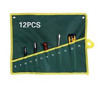 HEEPDD Cassetta degli Attrezzi Portatile Custodia Arrotolabile per Attrezzi in Tela, 25 Tasche, Verde, Borsa Organizer per Chiave Inglese Portatile, 26,4x19,5 Pollici per Riporre la (12PCS)