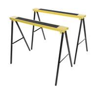 HEEPDD Cavalletto per Pieghevole da 2 Pezzi, Supporto da Lavoro Portatile in Acciaio Resistente, Ruggine Senza Installazione Richiesta, per Officina o Uso Domestico