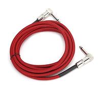 HEEPDD Cavo per Chitarra 10 Piedi, 1/4 di Pollice Ad Angolo Retto, Rame Ossigeno 22 AWG con Treccia di Cotone Flessibile per Amplificatore per Chitarra Elettrica e Basso (JD6208)