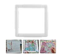 HEEPDD Cerchio da Ricamo Quadrato, Cerchio a Punto Croce Plastica Cerchio da Cucito Ricamo Telaio a Scatto per Punto Croce Strumento da Cucito Lavori Artistici e Fai da Te(20.3×20.3cm)