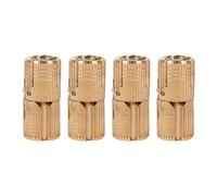 HEEPDD Cerniere Nascoste in Rame da 4 Pezzi, 10mm 12mm 14mm 16mm, Cerniera Invisibile per Porta Dell'armadio per Portagioie e Progetti di Lavorazione del Legno (10 mm)