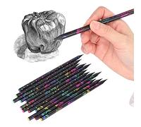 HEEPDD Childrens Rhinestone Pencil 12 Pacchetto Black Wood HB Pre -affilato Scrittura Disegno Matite per Materiali Artistici Scolastici con Design Scintillante Strumenti di attività