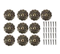 HEEPDD Chiodi per Tappezzeria da 30 Pezzi, a Forma di Fiore retrò, in Lega di Zinco, Bronzo Ciano, Accessori Hardware per Mobili con Punta Affilata, per Decorare Divani in Stile