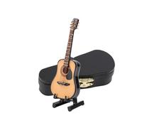 HEEPDD Chitarra in Miniatura, Mini Modello in Legno di Chitarra in Miniatura con Supporto per Chitarra Modello di Display Mini Ornamenti per Decorazioni per l'home Office