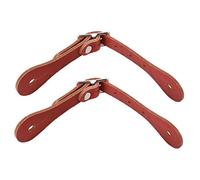 HEEPDD Cinghie per Sperone da 2 Pezzi, Cinturini per Sperone Regolabili in Vera Pelle con Rivestimento Superficiale in PU e Fibbia in Metallo Accessori Equestri per Equitazione Rodeo (Brown)