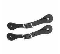 HEEPDD Cinturino per Sperone, Pelle Fatta a Mano, Speroni da Cowboy Durevoli per Stivali da Equitazione, Perfetti per Eventi Equestri e Sport all'Aria Aperta (Black)