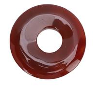 HEEPDD Ciondolo in Pietra a Ciambella, Gioielli in Pietra di con Lucentezza Naturale Unica, Elegante Ciondolo in Agata Rossa per Realizzare Collane per Feste di Compleanno