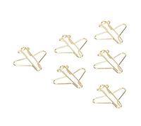 HEEPDD Clamp/Holder per Carta a Forma di Aeroplano 100 Pezzi Clamp/Holder da Ufficio in Metallo Dorato per l'organizzazione di Documenti, per Agenda Creativa per l'organizzazione di Documenti, per