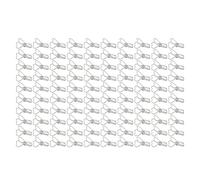 HEEPDD Clamp/Holder per Raccoglitori da 100 Pezzi Color Oro, Mini Graffette in Ferro e Metallo con Forte Serraggio per Uso Scolastico in Ufficio (SILVER)