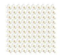 HEEPDD Clamp/Holder per Raccoglitori da 100 Pezzi Color Oro, Mini Graffette in Ferro e Metallo con Forte Serraggio per Uso Scolastico in Ufficio (GOLD)